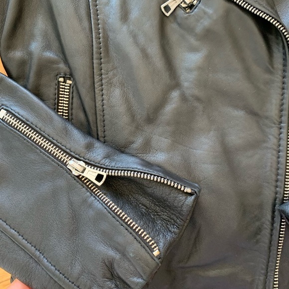 Leather biker jacket - Picture 4 of 10